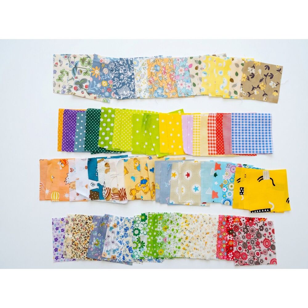 4x4 Fabric Squares for Quilting 100pc